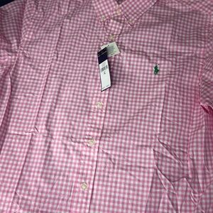 Ralph Lauren Pink Checkered Men's Shirt